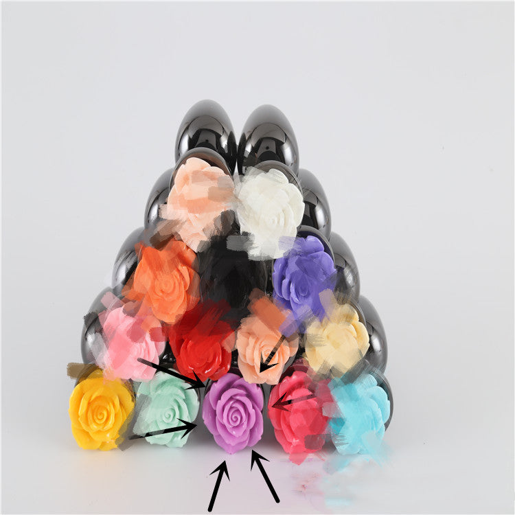 Female Rose Flower Device, Metal Butt Plug