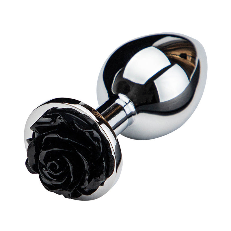 Female Rose Flower Device, Metal Butt Plug